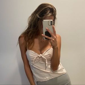 BRANDY MELVILLE PINK TIE TOP